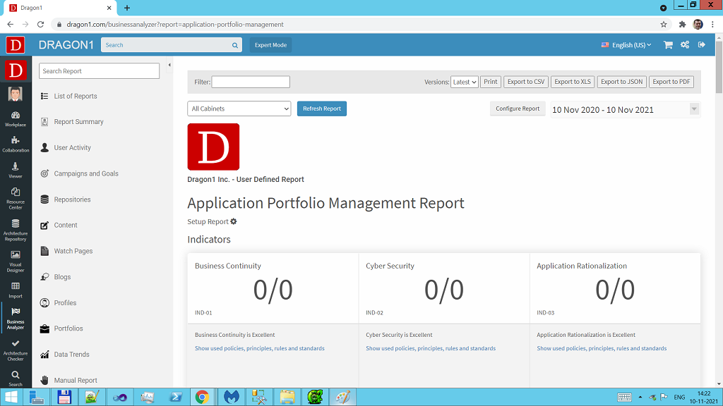 dragon1 business analyzer report