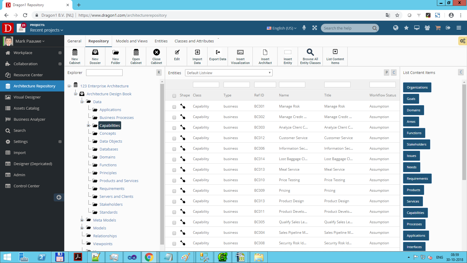 application rationalization architecture repository