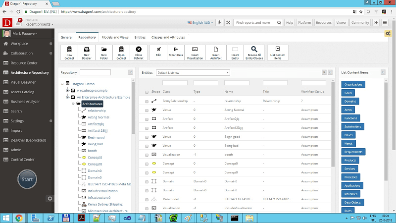 dragon1 enterprise architecture software