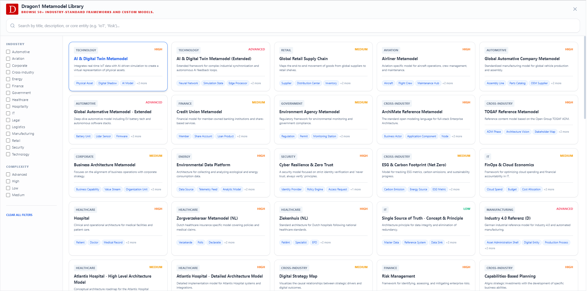 dragon1 metamodel library