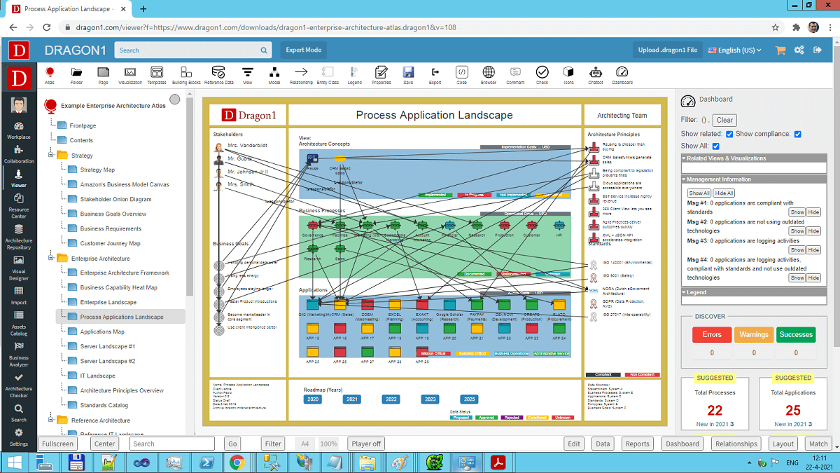 dragon1 process mapping applications demo