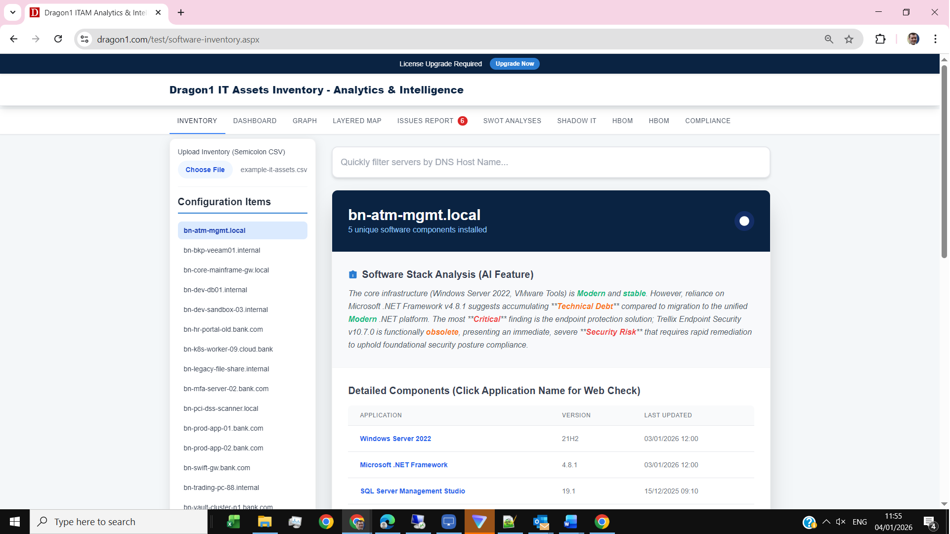 Dragon1 IT Asset Inventory Analytics & Intelligence