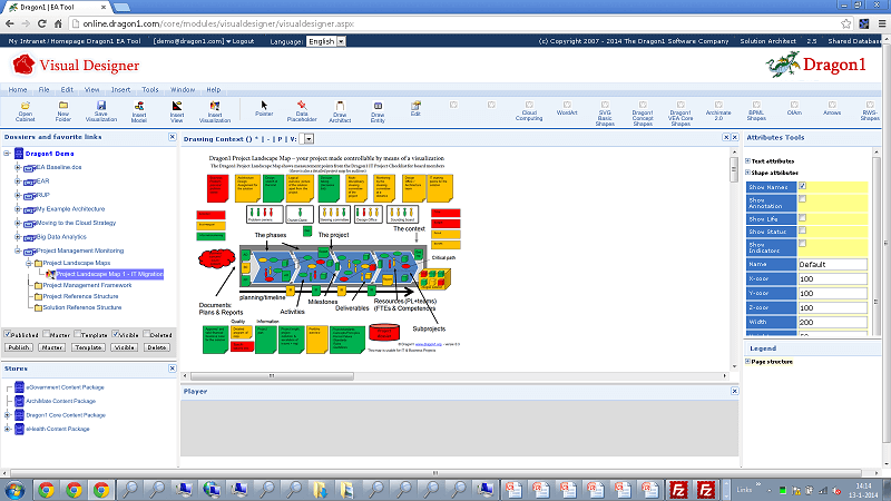 project portfolio management in visual designer