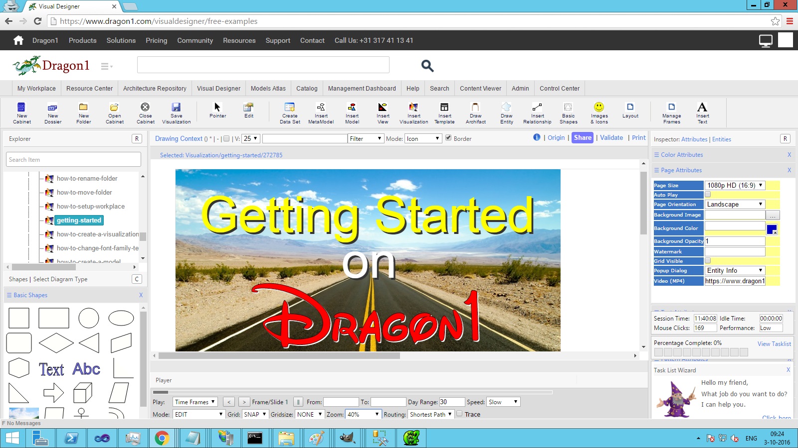 A full visualization as header of the video dragon1 using full visualization as header of the video