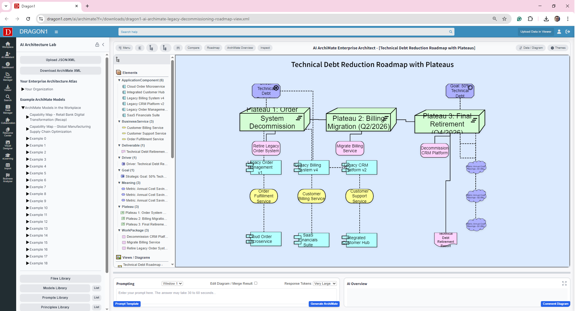 AI ArchiMate Legacy Decommissioning Roadmap | Dragon1 AI